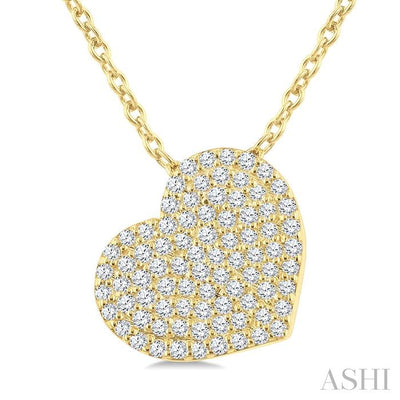 Pave Set Heart Shape Diamond Fashion Pendant