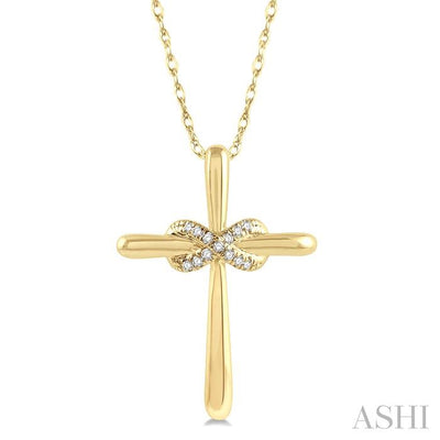 Infinity Cross Petite Diamond Fashion Pendant