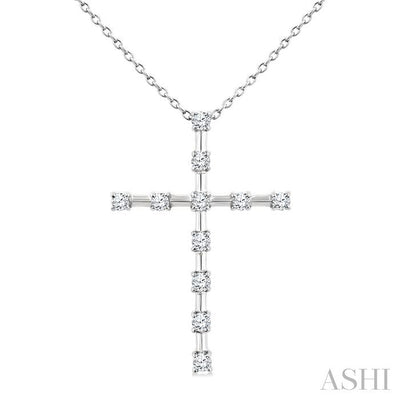Cross Floating Diamond Fashion Pendant