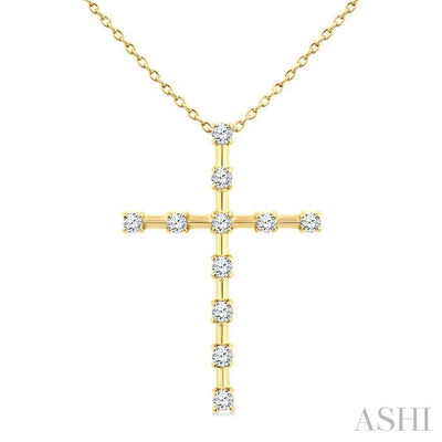 Cross Floating Diamond Fashion Pendant