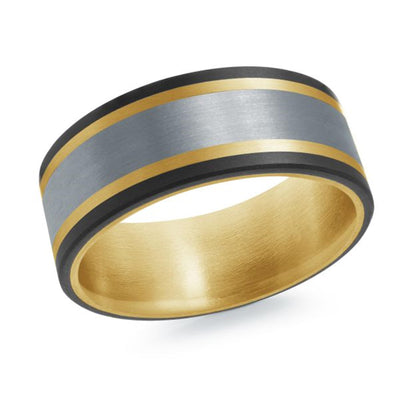 Men's Tantalum & Carbon Fiber Wedding Ring