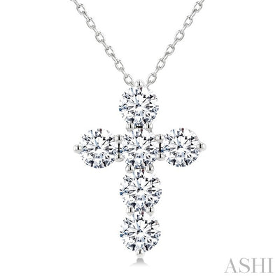 6 Stone Cross Diamond Fashion Pendant