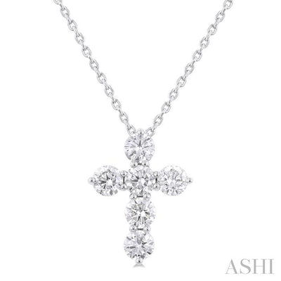 6 Stone Cross Diamond Fashion Pendant