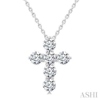 6 Stone Cross Diamond Fashion Pendant