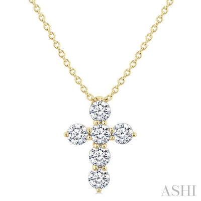 6 Stone Cross Diamond Fashion Pendant