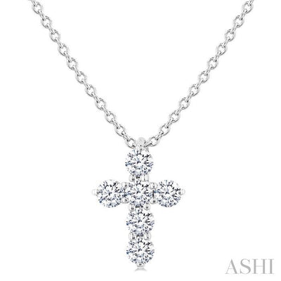 6 Stone Cross Diamond Fashion Pendant