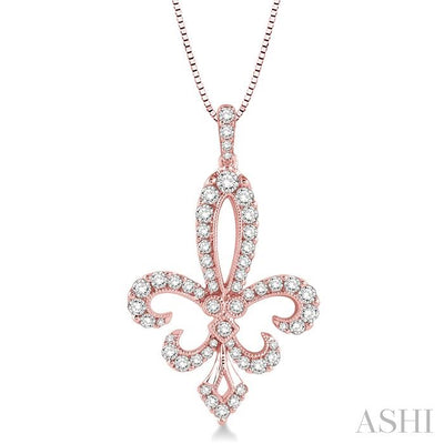Fleur De Lis Diamond Pendant