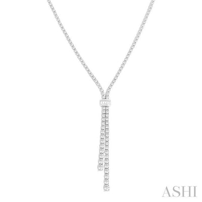 Split Diamond Lariat Y Necklace