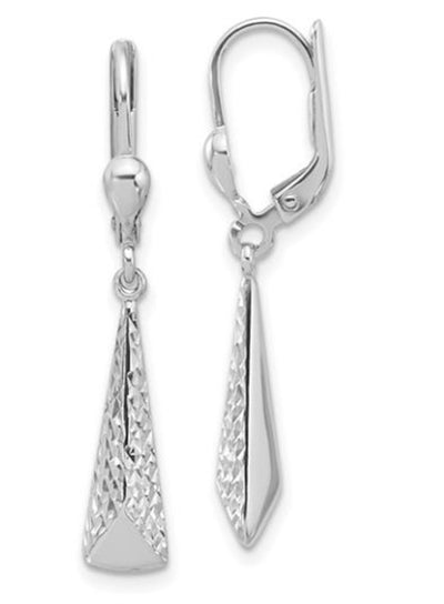 Geometric Drop Leverback Earrings
