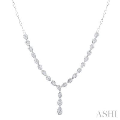 Lovebright Pear Shape Diamond Fashion Necklace