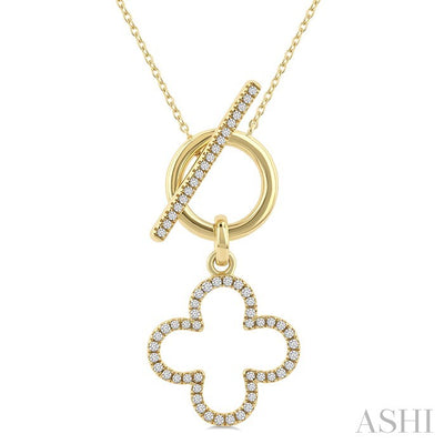 Clover Toggle Diamond Fashion Necklace
