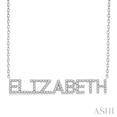Block 'ELIZABETH' Diamond Name Necklace