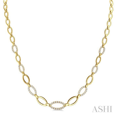 Open Link Diamond Fashion Necklace