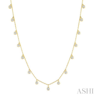 Diamond Dangle Station Necklace