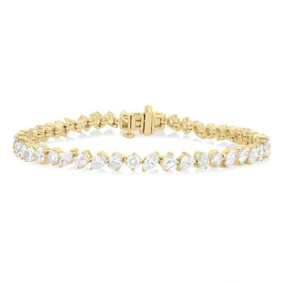 Mixed Shape Diamond Tennis Bracelet