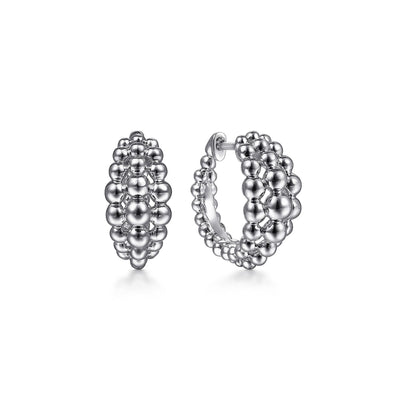 Bujukan Sterling Silver Huggie Hoop Earrings