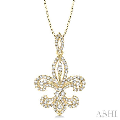 Fleur De Lis Diamond Pendant