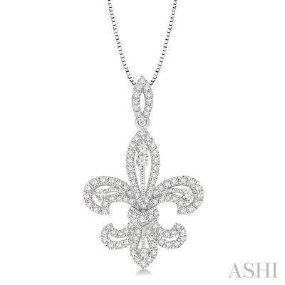 Fleur De Lis Diamond Pendant