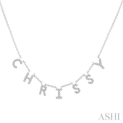 CHRISSY' Diamond Name Space Necklace