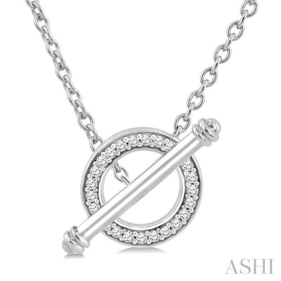 Circle Toggle Diamond Fashion Necklace