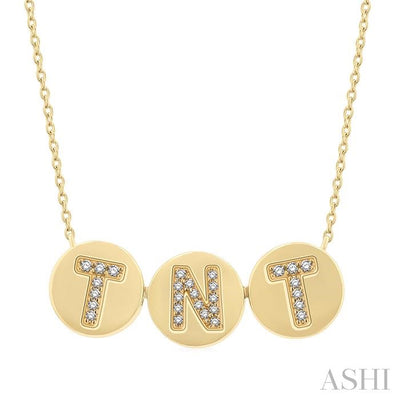 Block 'TNT' Diamond Disc Necklace