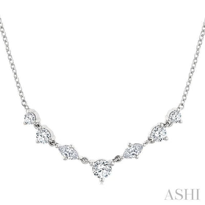 Mixed Shape Diamond Fashion Necklace