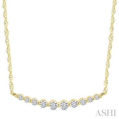 Curved Bar Diamond Fashion Necklace