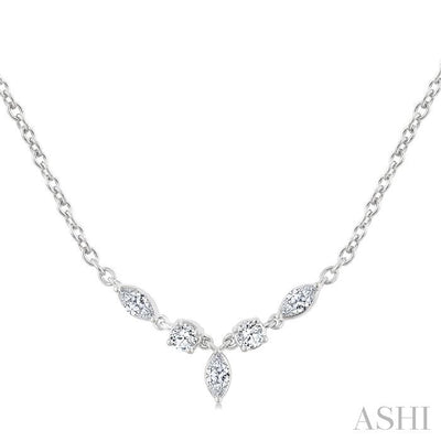Marquise & Round Shape Diamond Fashion Necklace