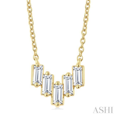 Baguette Diamond Fashion Necklace