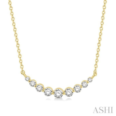Graduated Diamond Fixed Smile Necklace