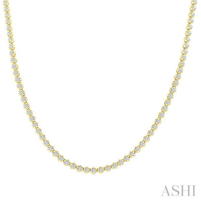 Illusion Diamond Tennis Necklace