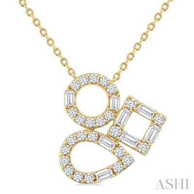 Mixed Shape Diamond Fashion Necklace