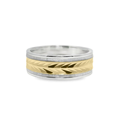 Men's Patterned Wedding Ring