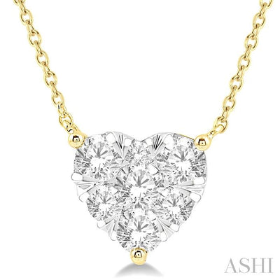 Heart Shape Lovebright Essential Diamond Pendant