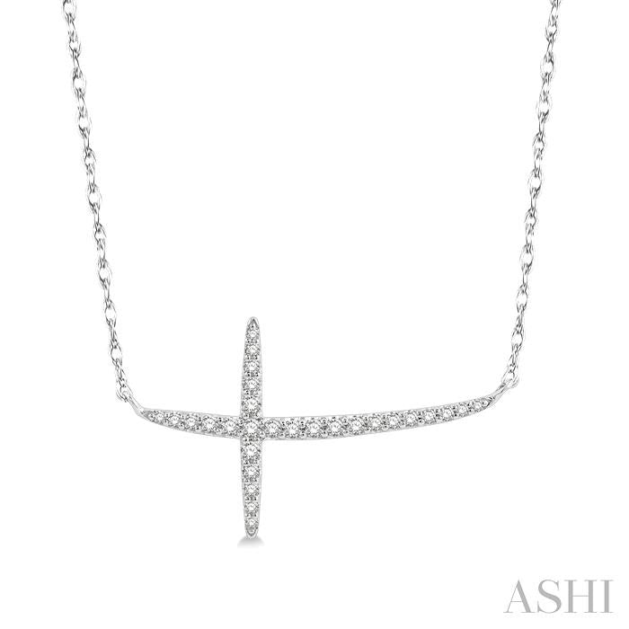 Sideway Cross Diamond Fashion Necklace – D.J. Bitzan Jewelers