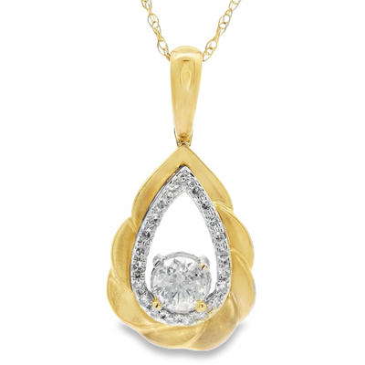 Teardrop Diamond Pendant