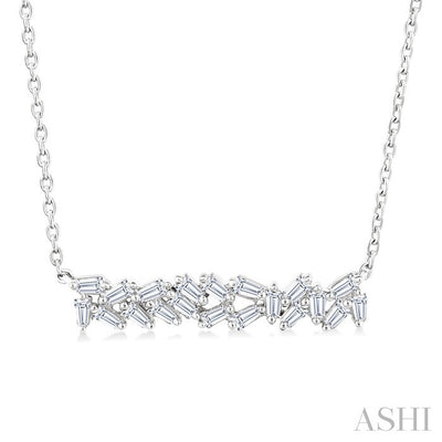 Scatter Baguette Diamond Fashion Necklace