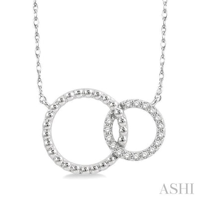 Bead Bijoux Circle Interlock Diamond Fashion Pendant