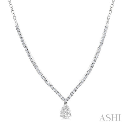 Pear Shape Diamond Necklace