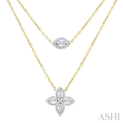 Floral Layered Diamond Necklace