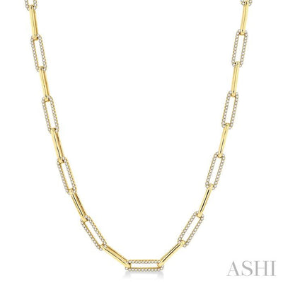 Paperclip Diamond Fashion Necklace