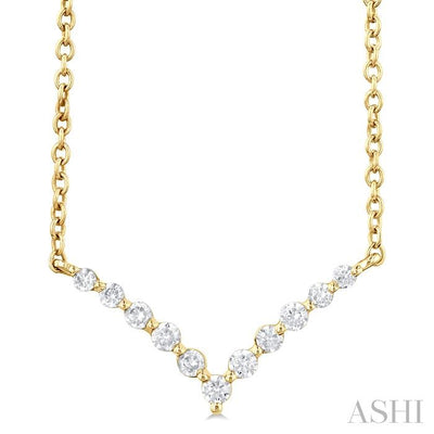 Chevron Petite Diamond Fashion Necklace