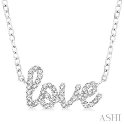 Script 'love' Diamond Name Necklace