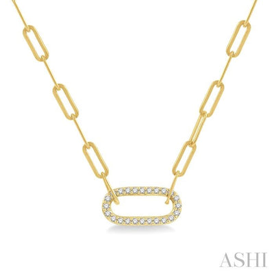 Paperclip Diamond Fashion Pendant