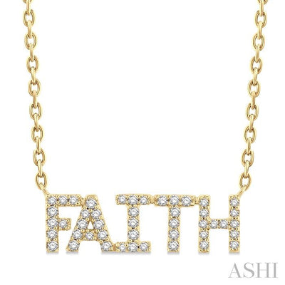 Block 'FAITH' Diamond Name Necklace