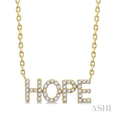 Block 'HOPE' Diamond Name Necklace