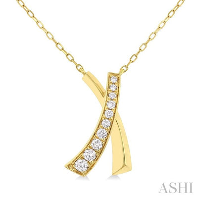 'X' Shape Diamond Necklace