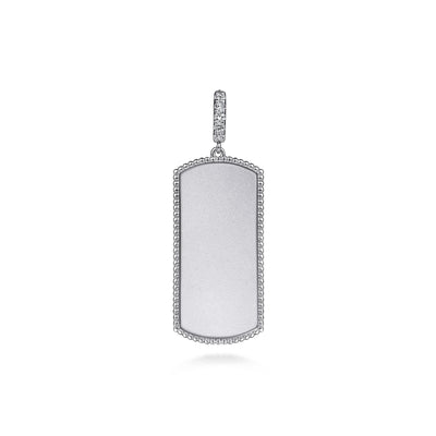 Bujukan Sterling Silver Dog Tag Pendant