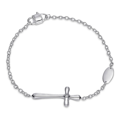 Sterling Silver Cross Bracelet