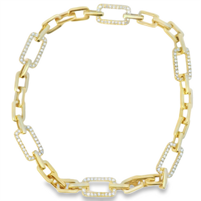 Diamond Fashion Link Bracelet